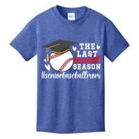 The Last Baseball Season Baseball Senior Mom 2025 Kids T-Shirt