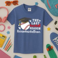 The Last Baseball Season Baseball Senior Mom 2025 Kids T-Shirt