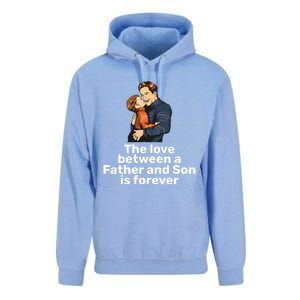 The Love Between A Father And Son Is Forever Fathers Day Meaningful Gift Unisex Surf Hoodie