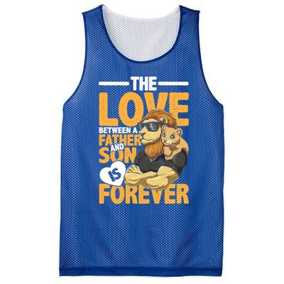 The Love Between A Father And Son Is Forever Gift Mesh Reversible Basketball Jersey Tank