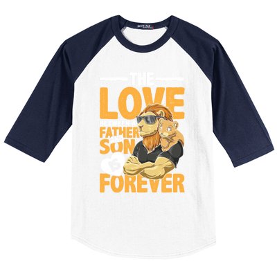 The Love Between A Father And Son Is Forever Gift Baseball Sleeve Shirt