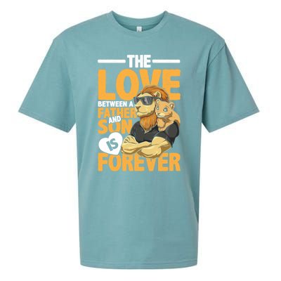 The Love Between A Father And Son Is Forever Gift Sueded Cloud Jersey T-Shirt