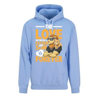 The Love Between A Father And Son Is Forever Gift Unisex Surf Hoodie