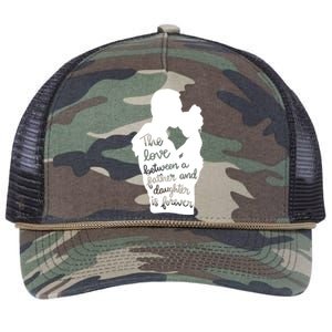 The Love Between Father And Daughter Is Forever Gift Retro Rope Trucker Hat Cap