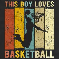 This  Loves Basketball Boys Basketball 7 Panel Mesh Trucker Snapback Hat