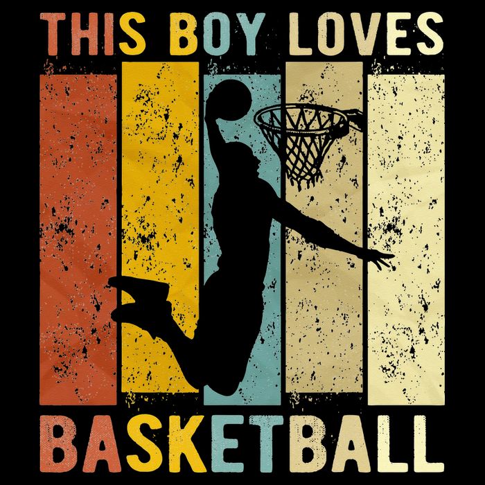 This  Loves Basketball Boys Basketball Long Sleeve Shirt