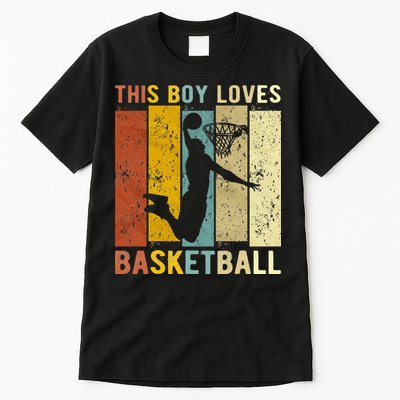 This  Loves Basketball Boys Basketball Tall T-Shirt