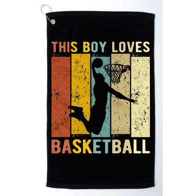 This  Loves Basketball Boys Basketball Golf Towel