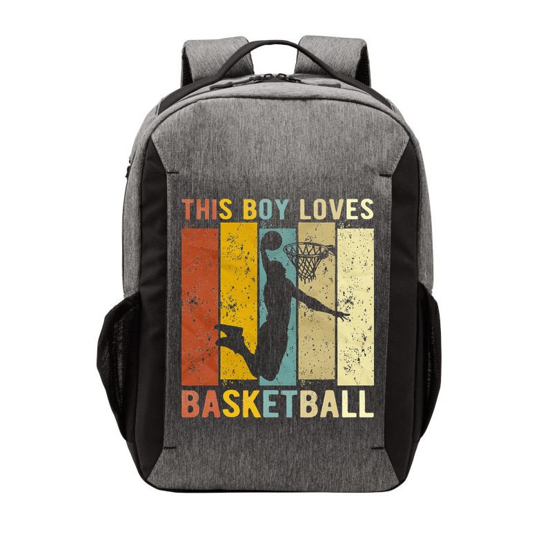 This  Loves Basketball Boys Basketball Vector Backpack