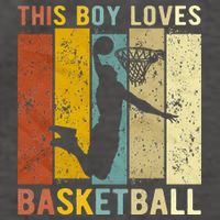 This  Loves Basketball Boys Basketball Vector Backpack