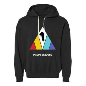 Triangle Logo Black Garment-Dyed Fleece Hoodie