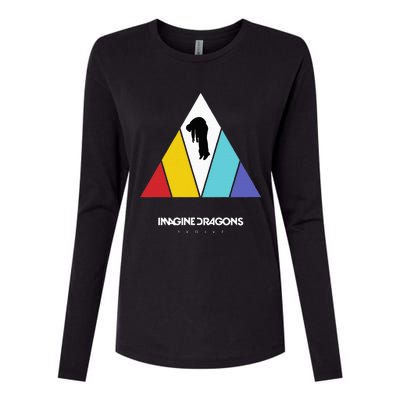 Triangle Logo Black Womens Cotton Relaxed Long Sleeve T-Shirt