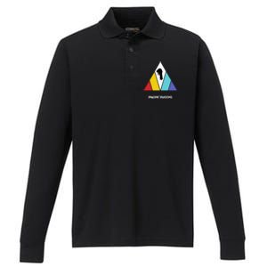 Triangle Logo Black Performance Long Sleeve Polo