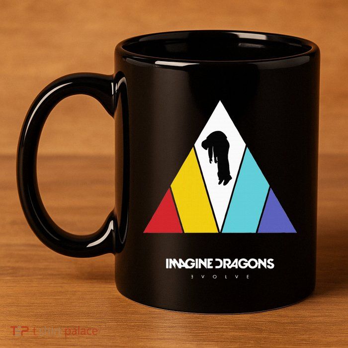 Triangle Logo Black 11oz C Handle Ceramic Mug