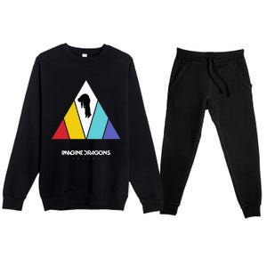 Triangle Logo Black Premium Crewneck Sweatsuit Set