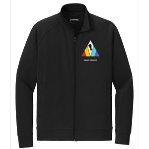 Triangle Logo Black Stretch Full-Zip Cadet Jacket