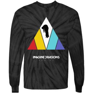 Triangle Logo Black Tie-Dye Long Sleeve Shirt