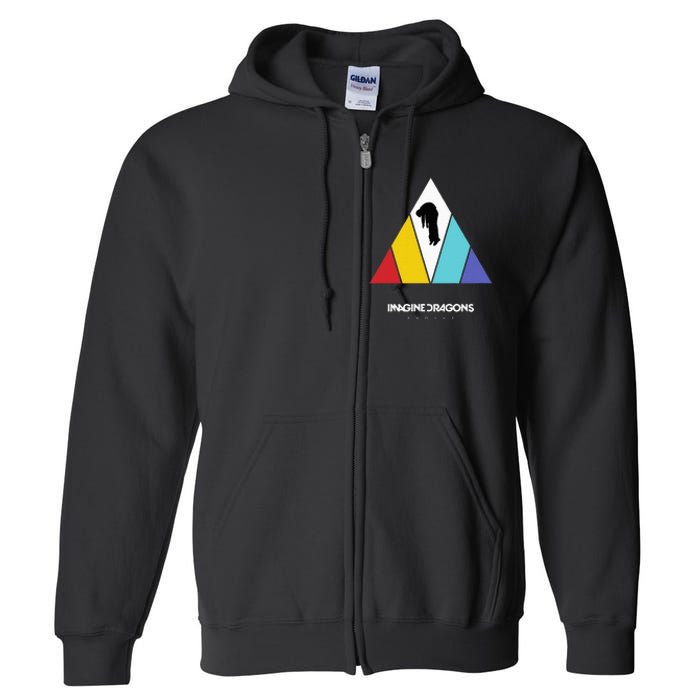 Triangle Logo Black Full Zip Hoodie