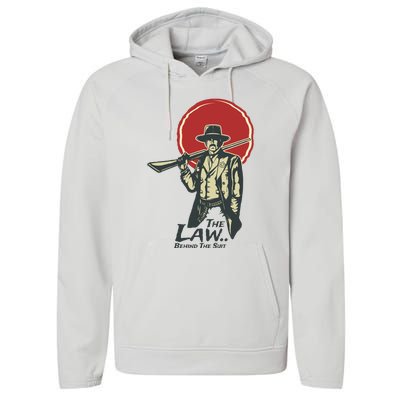 The Law Behind The Suit Retro Cowboy Performance Fleece Hoodie