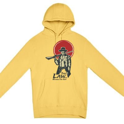 The Law Behind The Suit Retro Cowboy Premium Pullover Hoodie