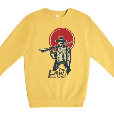 The Law Behind The Suit Retro Cowboy Premium Crewneck Sweatshirt