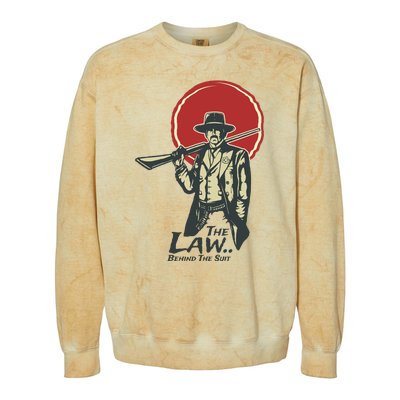 The Law Behind The Suit Retro Cowboy Colorblast Crewneck Sweatshirt