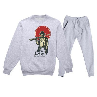 The Law Behind The Suit Retro Cowboy Premium Crewneck Sweatsuit Set