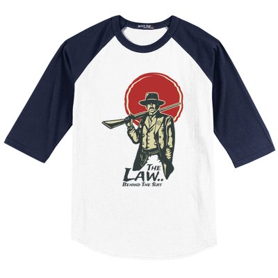 The Law Behind The Suit Retro Cowboy Baseball Sleeve Shirt