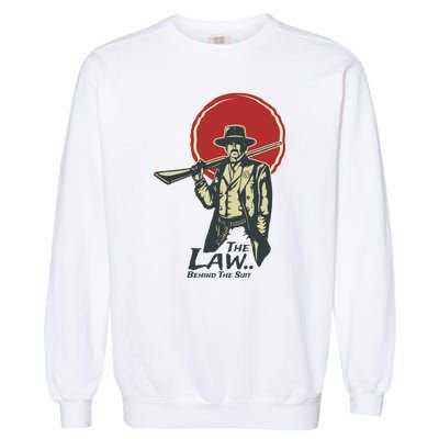 The Law Behind The Suit Retro Cowboy Garment-Dyed Sweatshirt