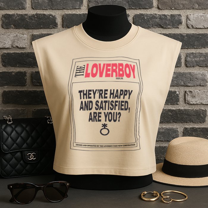 The Lover Boy They’re Happy And Satisfied Are You Garment-Dyed Women's Muscle Tee