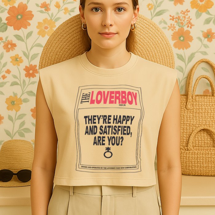 The Lover Boy They’re Happy And Satisfied Are You Garment-Dyed Women's Muscle Tee