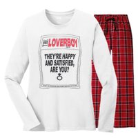 The Lover Boy They’re Happy And Satisfied Are You Women's Long Sleeve Flannel Pajama Set 