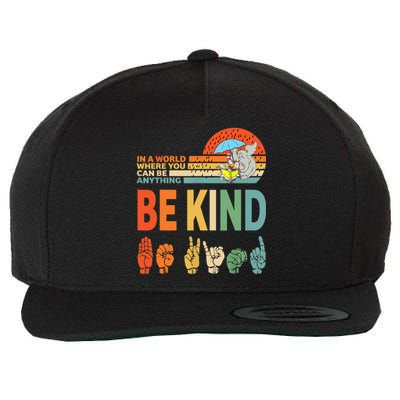 Teacher Life Be Kind For Teacher Cat In Hat Funny Elephant Wool Snapback Cap