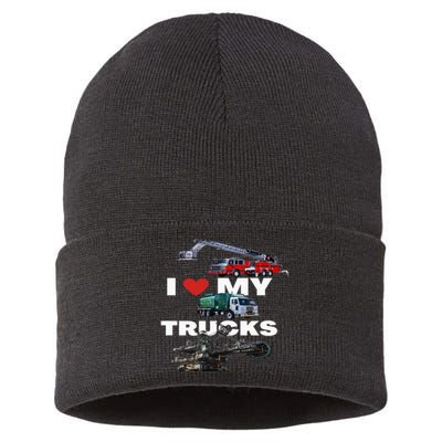 Truck Lovers Born To Truck Driving Passion Sustainable Knit Beanie