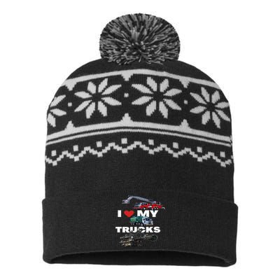 Truck Lovers Born To Truck Driving Passion USA-Made Snowflake Beanie