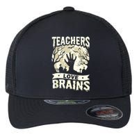 Teachers Love Brains Halloween Costume Boo Trick Teach Funny Flexfit Unipanel Trucker Cap