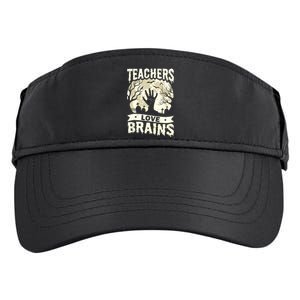 Teachers Love Brains Halloween Costume Boo Trick Teach Funny Adult Drive Performance Visor