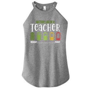 Teacher Low Battery Teacher Battery Life Of A Teacher Gift Women's Perfect Tri Rocker Tank