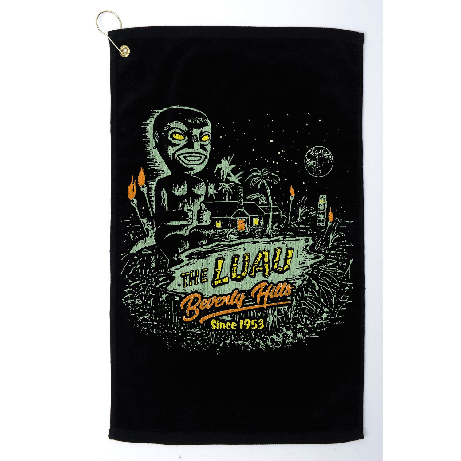 The Luau Beverly Hills California Vintage Tiki Bar Golf Towel