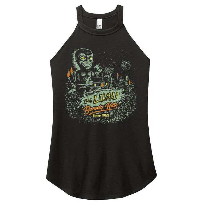 The Luau Beverly Hills California Vintage Tiki Bar Women's Perfect Tri Rocker Tank