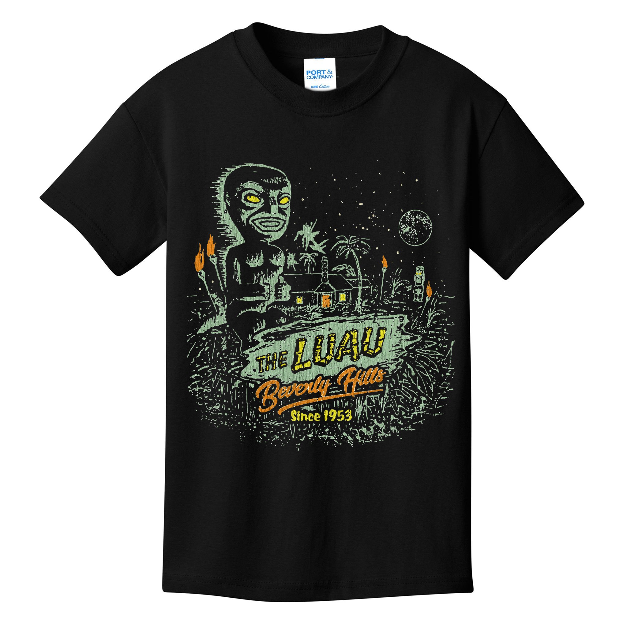 The Luau Beverly Hills California Vintage Tiki Bar Kids T-Shirt