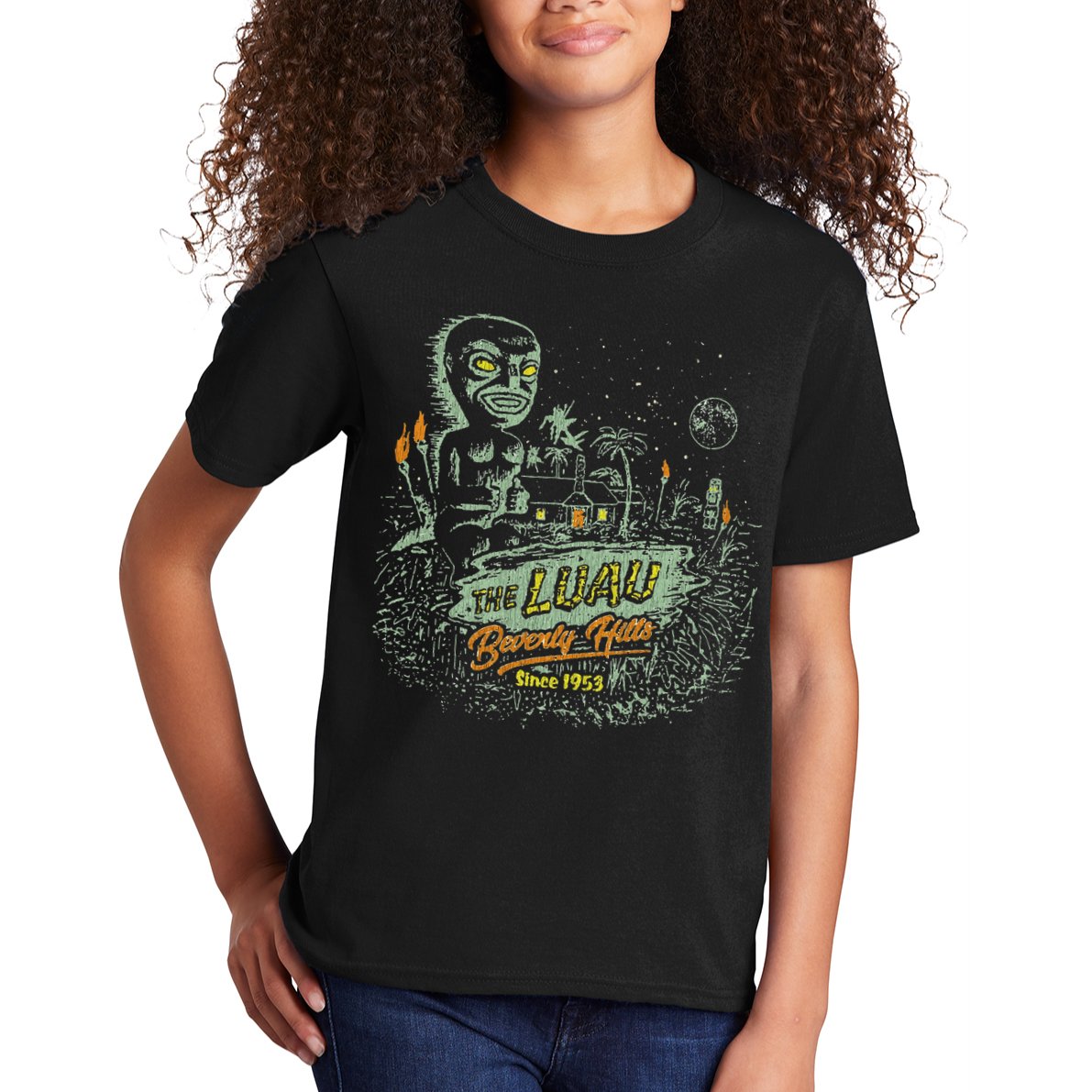 The Luau Beverly Hills California Vintage Tiki Bar Kids T-Shirt