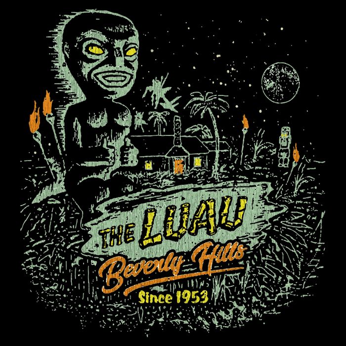 The Luau Beverly Hills California Vintage Tiki Bar Kids T-Shirt