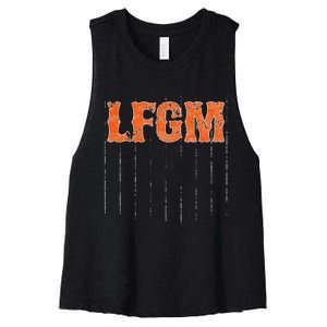 The LFGM Baseball Women's Racerback Cropped Tank