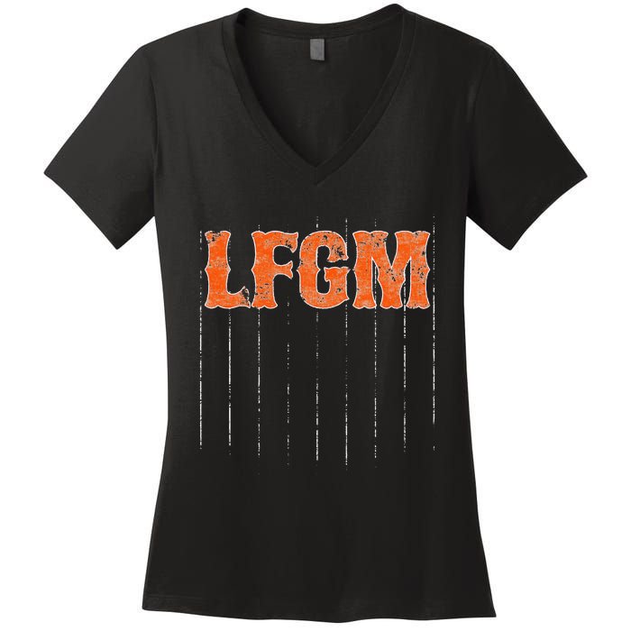 The LFGM Baseball Women's V-Neck T-Shirt