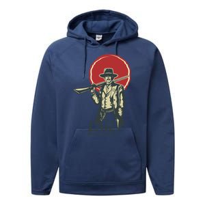 The Law Behind The Suit Retro Cowboy Funny Gift Performance Fleece Hoodie