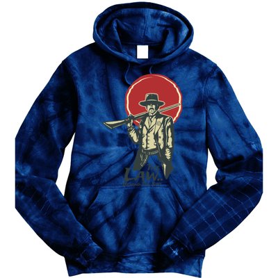 The Law Behind The Suit Retro Cowboy Funny Gift Tie Dye Hoodie