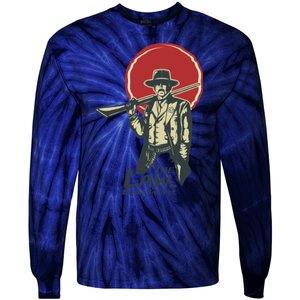 The Law Behind The Suit Retro Cowboy Funny Gift Tie-Dye Long Sleeve Shirt