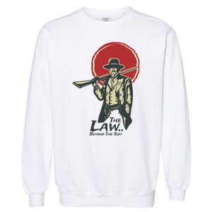 The Law Behind The Suit Retro Cowboy Funny Gift Garment-Dyed Sweatshirt