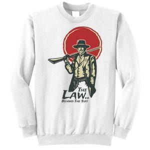 The Law Behind The Suit Retro Cowboy Funny Gift Sweatshirt